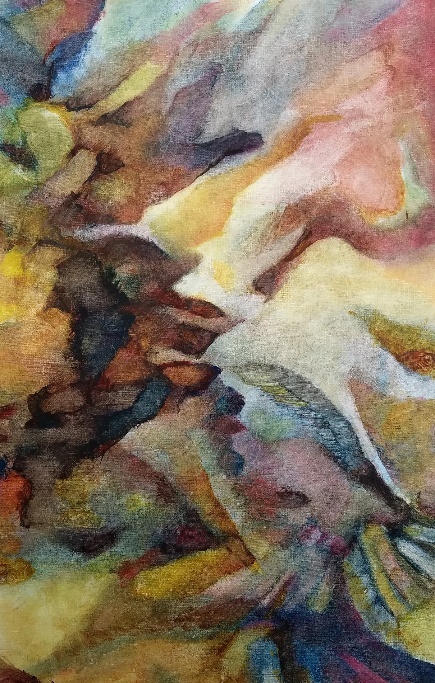 Bird / Flower — Watercolor on Tyvek