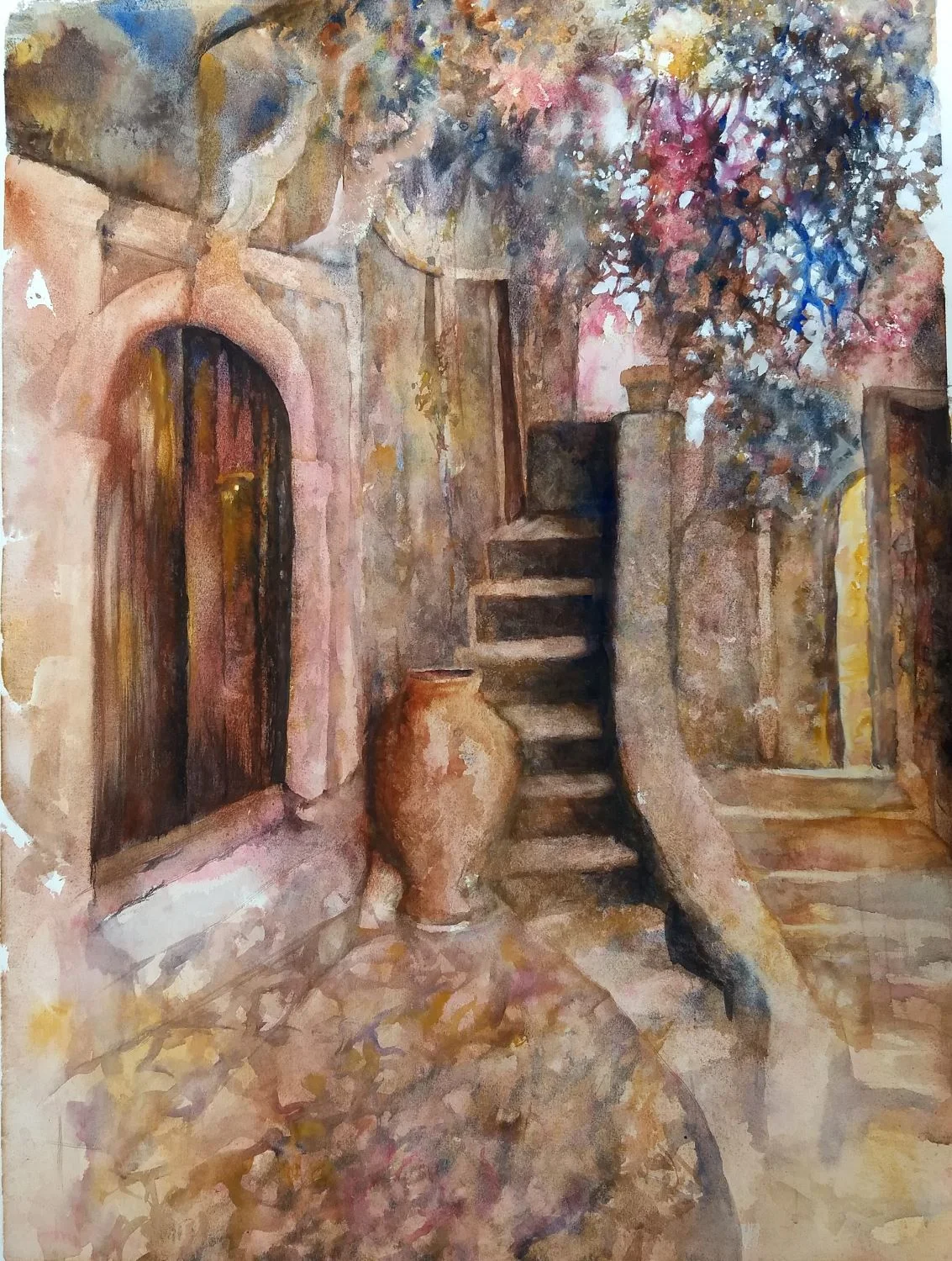 Door in the Wall — Watercolor on Arches #140