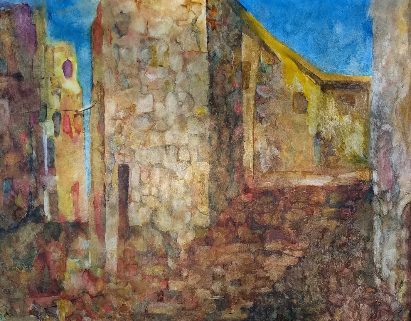 Every Stone Village in France — Watercolor on Tyvek