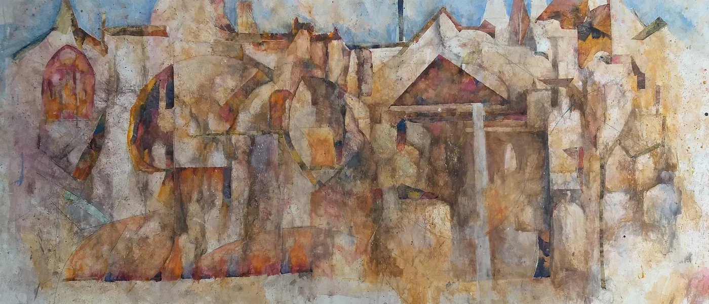 Rooftops in the Mediterranean — Watercolor on Paper