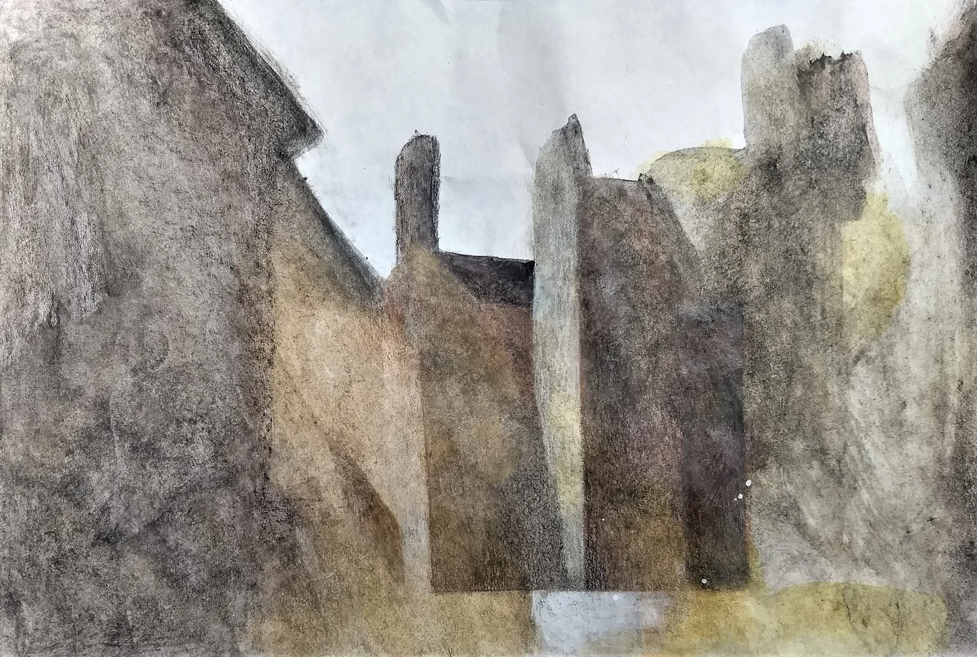Stonefaces — Watercolor on Paper