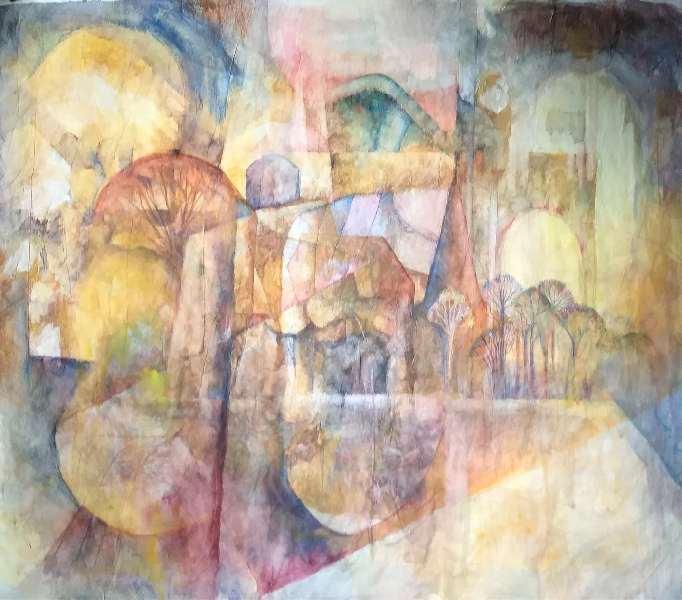 Village Improv — Watercolor on Paper